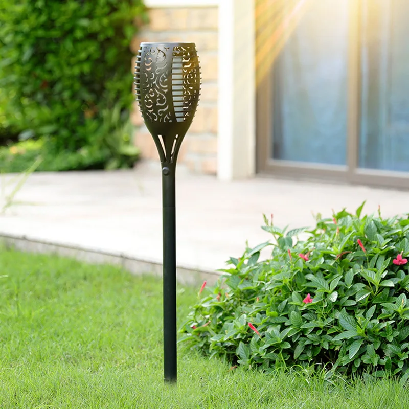 Лампа для сада с мерцающим солнечным огнем, светильник для газона IP65, уличный Точечный светильник s, ландшафтное украшение, светодиодная лампа для садовых дорожек