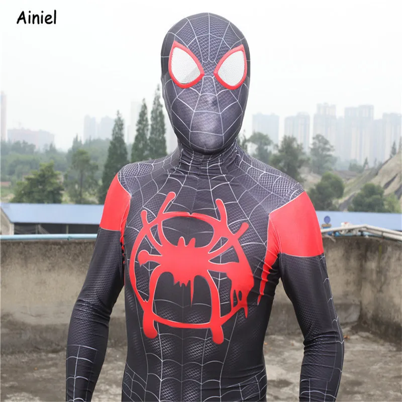 

Spider Man Miles Morales Mask Peter Parker Mask Cosplay Costume Superhero Zentai Adults Kids Spiderman Homecoming Suit Helmet