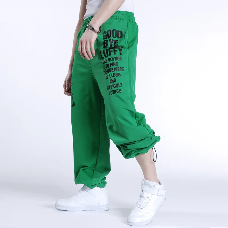 Повседневные мужские штаны для бега с принтом мешковатые модные хип-хоп мужские штаны для бега на открытом воздухе мужские спортивные брюки Pantalon Homme 5XL A10 - Цвет: Green