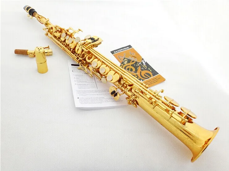 French Salma High Pitch Soprano Saxophone One Piece Straight B Flat