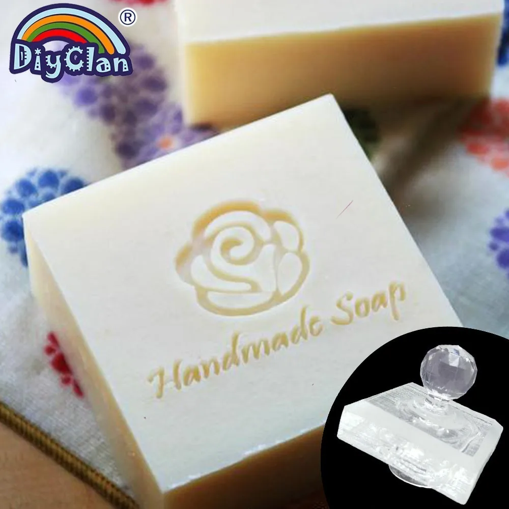 Soap Pure Soap Making Stamp Handmade Natural Soap Stamps Transparent  Acrylic Soap Seal Custom Fait Main Savon