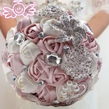 Великолепные Свадебные цветы Свадебные букеты элегантный жемчуг невесты Букет Кристалл