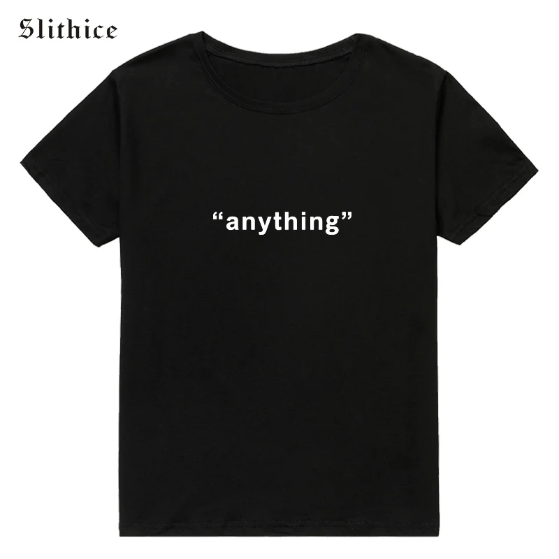 Slithice новые женские футболки с коротким рукавом хлопковые рубашки надписью
