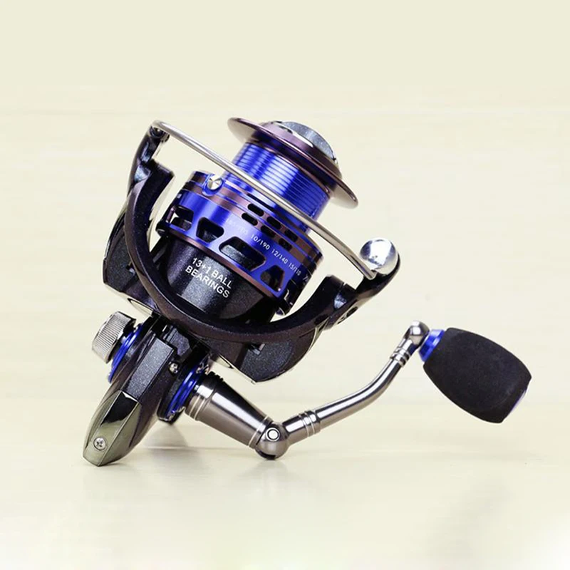 

13+1 BB Ball Bearing 5.2:1 Gear Ratio Aluminum Fishing Reels AS2000-7000 Series Pre-Loading Spinning Fishing Wheel