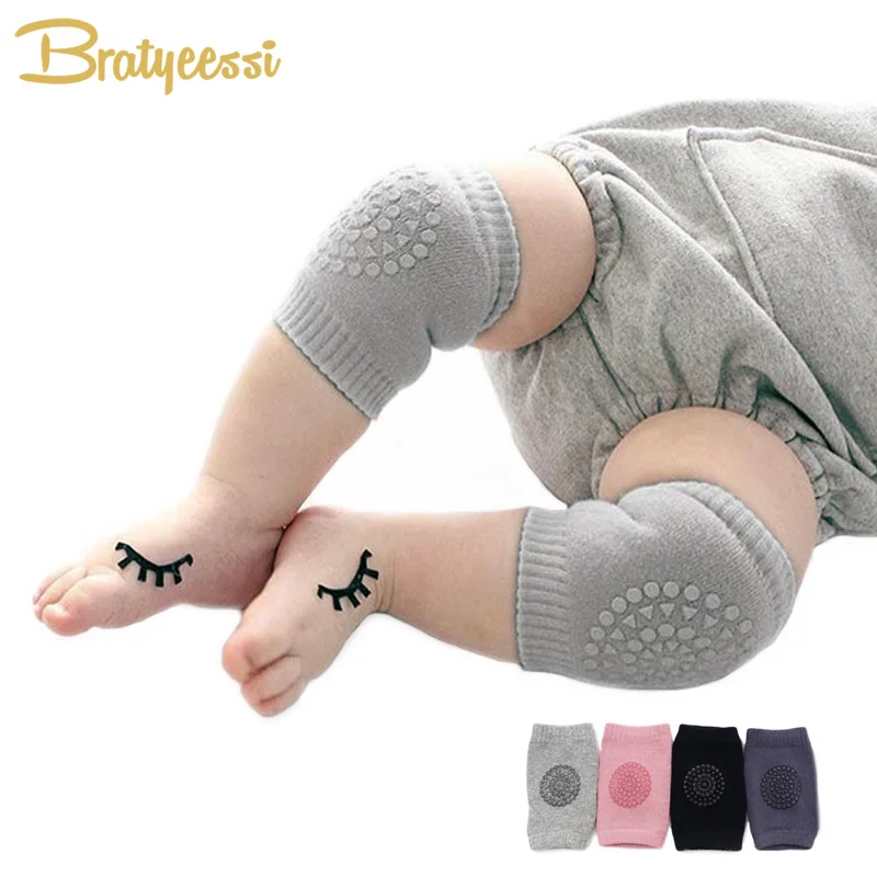 

4 Pairs Baby Knee Pads Toddler Cotton Anti Slip Elastic Baby Leg Warmers Necessary Infant Kneepad Crawl Knee Protector Mix Color