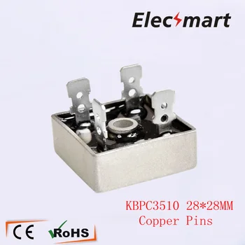 

Copper Pin 28*28 KBPC3510 35A 1000V Metal Case Single Phases Bridge Rectifier Diode 50PCS/BOX
