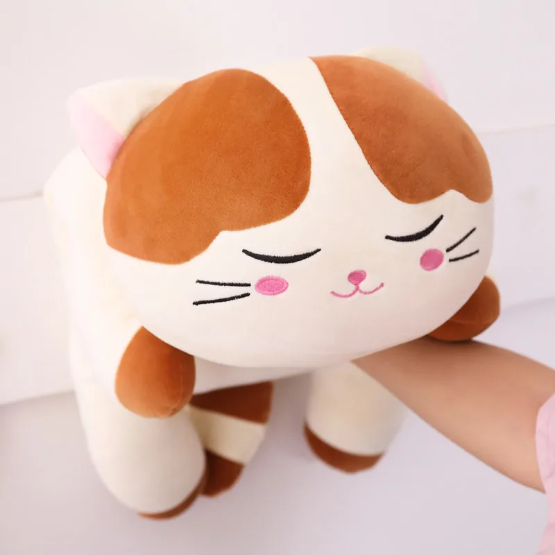 

New Creative Christmas Plush Cat Toys For Children Soft Stuffed Down Cotton Pillow Cartoon Animal Kids Baby Doll Birthday Gift