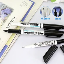 6 шт. перманентные Маркеры ручки тонкая точка черные синие красные чернила 0,5 мм и 1 мм художественная ручка для рисования студенческие принадлежности
