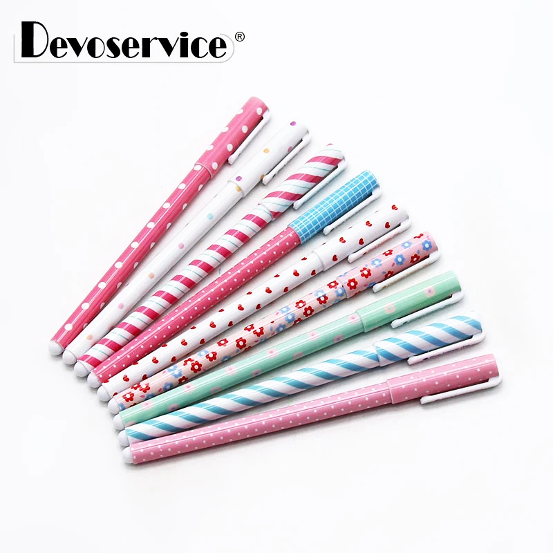 10Pcs/Pack Cute Watercolor Gel Pen Floral Style Neutral Pen Drawing Stationery 10 Colors For Paint 0.38mm Office School Supplies