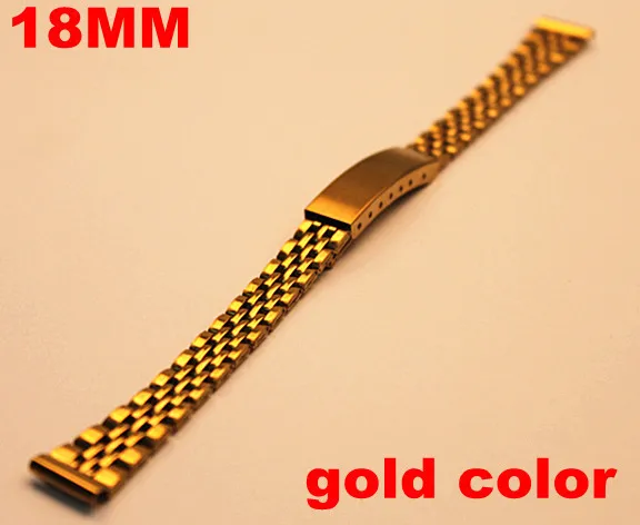 20 шт./лот, высококачественный ремешок для часов(12 мм и 18 мм)(золотой цвет), ремешок для часов из нержавеющей стали-10069