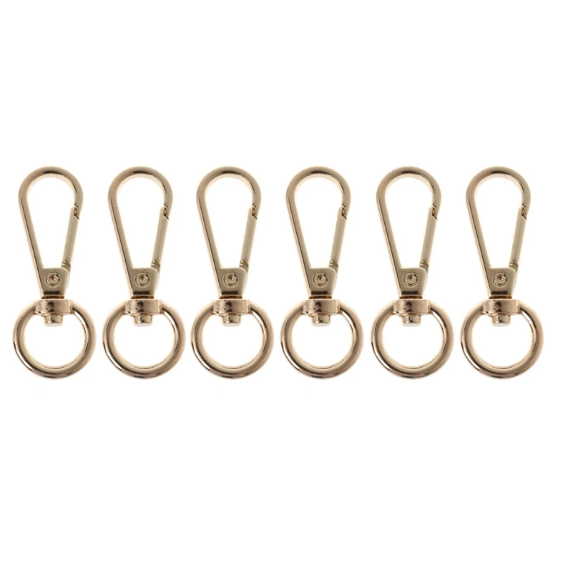 6pcs Swivel Clasp Spring Snap Hook Key Ring Chain Bag Hardware Accessories For DIY Craft Bag Purse