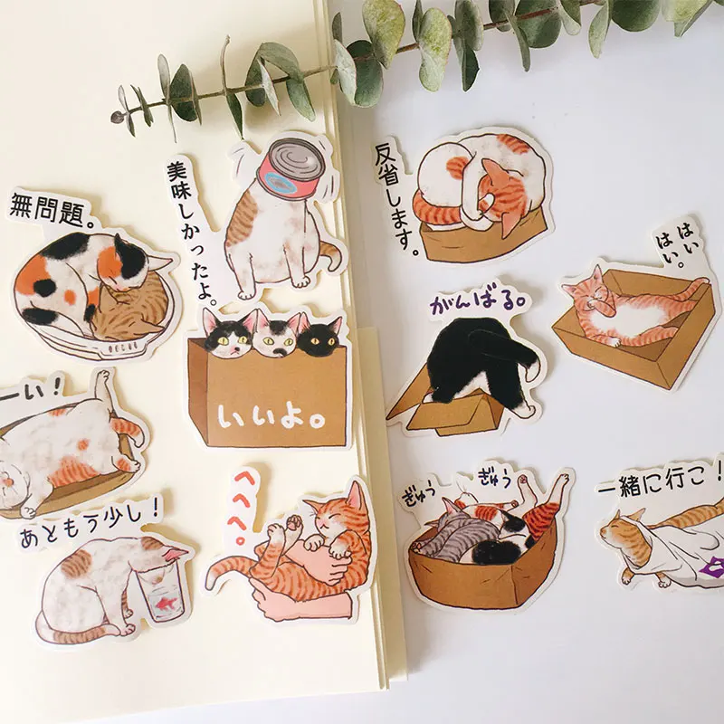 

22pcs DIY Cute Pet Cat Sticker diary photo album sticker for Notebook / custom stationery