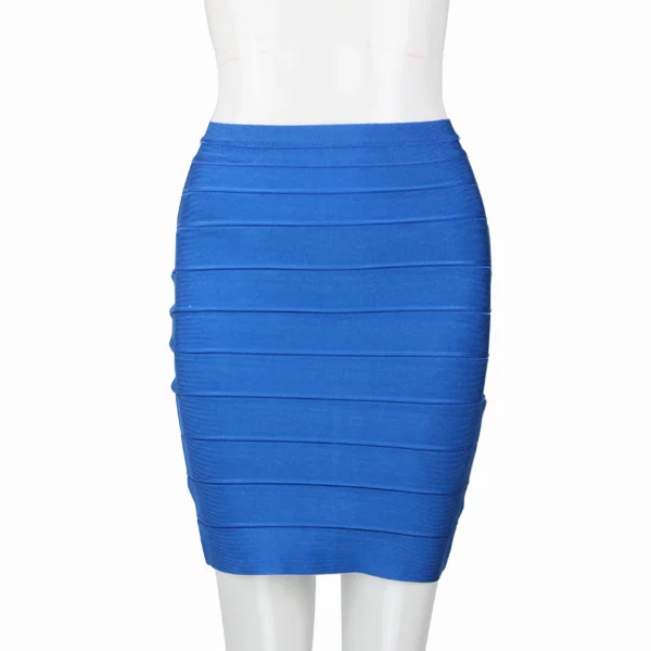 Hot sell woman bandage skirt sexy fashion blue pencil hl bandage skirts