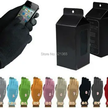 

Wholesale 500pair good quality Screen Touch Gloves Unisex for iphone/ipad 3-finger Touch Screen Glove can customize your logo