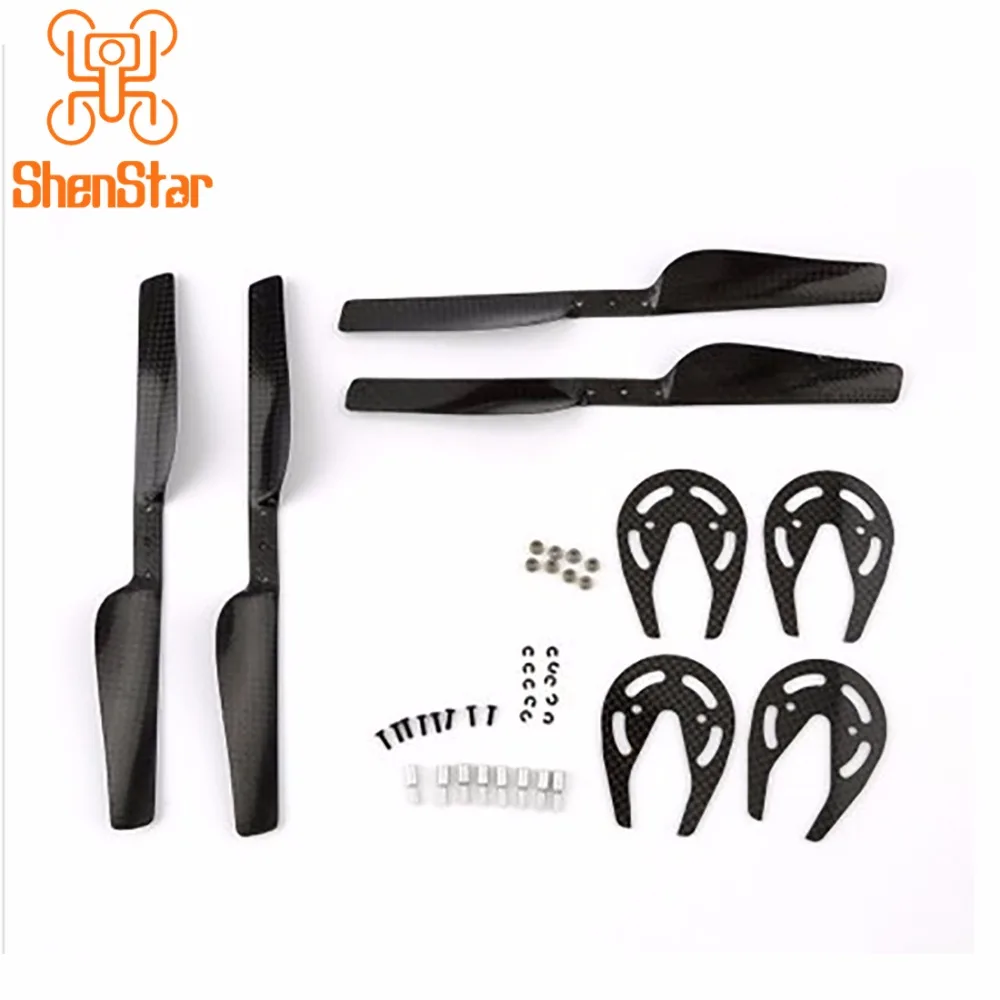 

8 Inch Carbon Fiber Paddle CW CCW Propellers Props with 520 Closed Bearing and Protector Kit for Parrot AR.Drone 2.0 Accessories