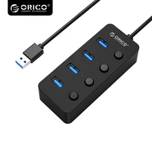 ORICO High Speed 4 Port USB 3.0 Hub With Individual Power Switches And LED For Laptop/Ultrabook /Desktop – Black W9PH4-U3-V1