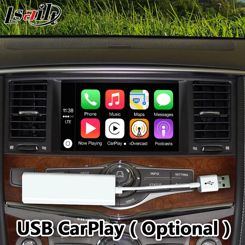 Plug & Play Android GPS caja de navegación para QX80 Infiniti interfaz Android compatible con carplay inalámbrico, control de perilla OEM por Lsailt