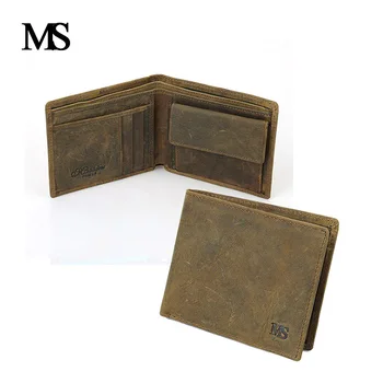 

Real Leather Wallet Men Organizer Wallets Brand Vintage Genuine Leather Cowhide Short Men's Wallet Purse With Coin PocketTW0751-