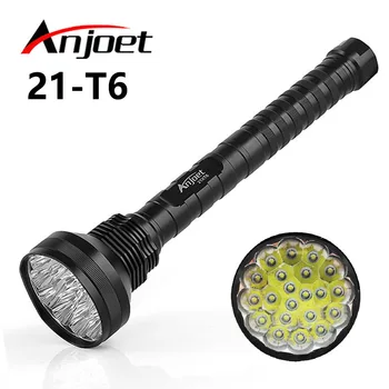 

Anjoet 21 LED XML T6 18650 26650 exploration torch light flashlight tactical lantern,self defense camping light lamp