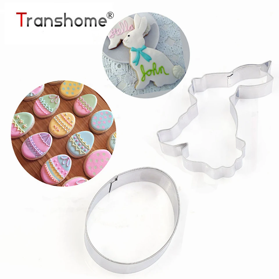 

Transhome Egg Cookie Cutter Stainless Steel Easter Party Cookie Tools Rabbit Biscuit / Pastry Mold Metal Molds For Baking 2019