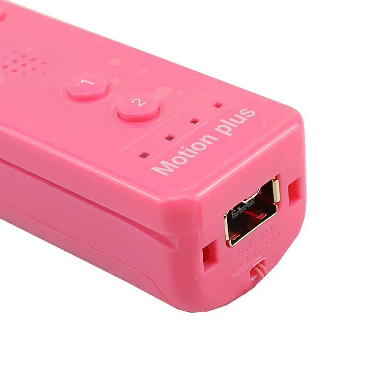 Гарантированный 2 в 1 пульт дистанционного управления со встроенным Motion Plus для wii для nintendo Pink высокого качества