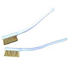 Хит! 10 шт 6," Длина белая пластиковая ручка латунная проволочная щетина щетка