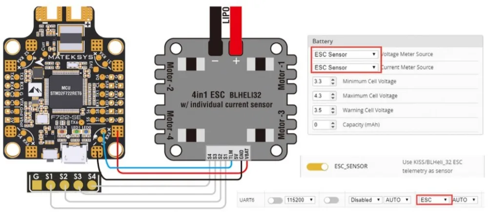 Matek System F722-SE F7 двойной Gryo Контроллер полета встроенный PDB OSD 5 V/2A BEC ток Сенсор Для гоночный Квадрокоптер FPV RC Drone запчасти