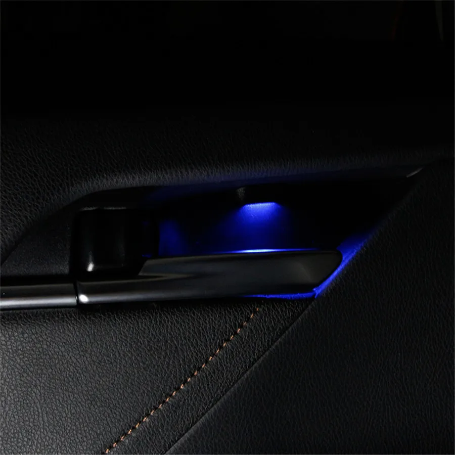 Автомобильная дверная чаша атмосферная лампа светильник s для Toyota Camry интерьерный светильник синего цвета