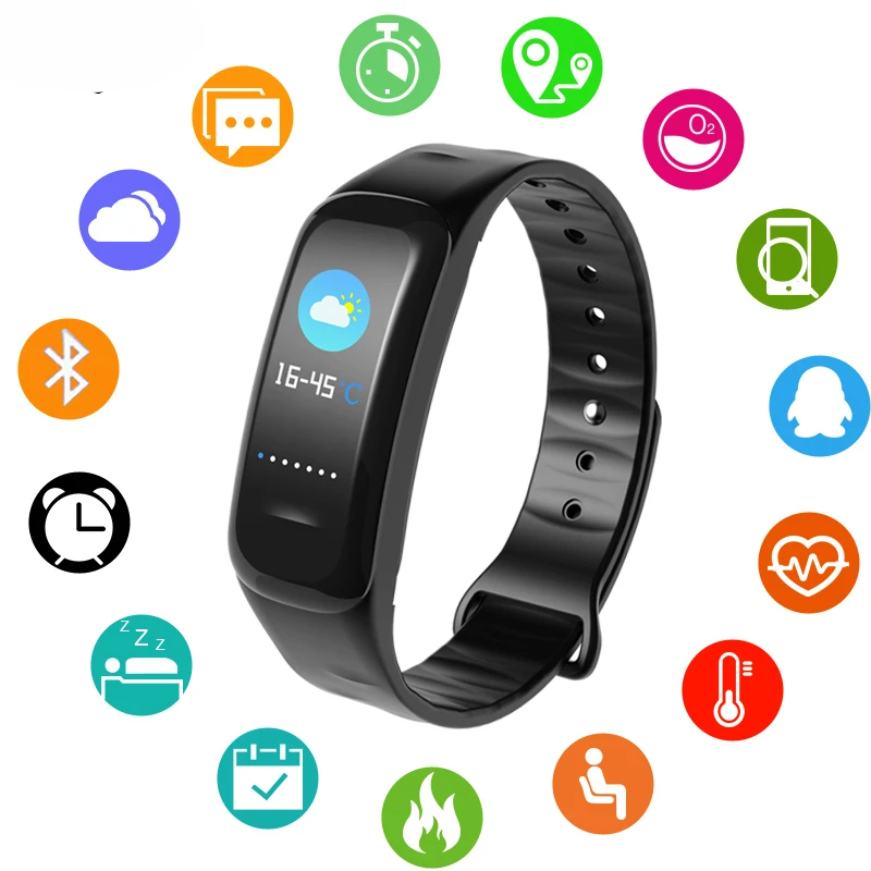 

Smart Bracelet Waterproof Alarm Clock Vibration Wristband for IOS Android phone Fitness Tracker Counter Activity Monitor Band