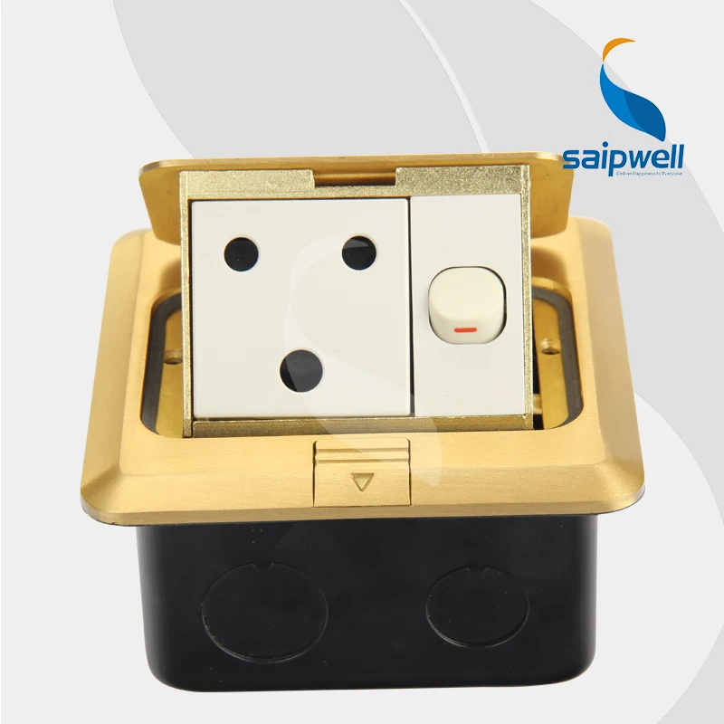 15a 220 V Indien Sudafrika Sockel Schalter Luxus Goleden Cu
