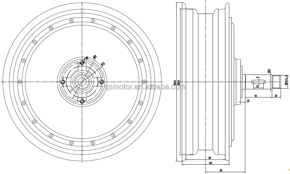 Single Shaft Hub Motor