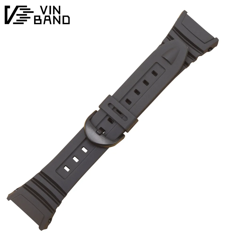 

Mushi Soft Rubber Watch Band Stainless Steel Pin Buckle Watchband for Casio W-96H Sports Men Women Strap Bracelets 100PCS