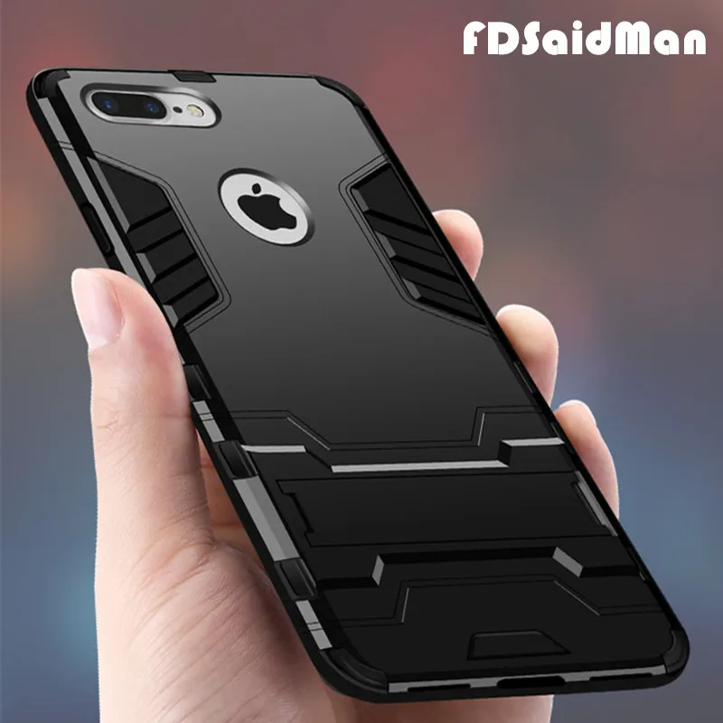 Hybrid Rugged Armor Case For iPhone 6 7 8 6s Plus Silicone Rubber Back Phone Cover for XS Max XR X military cover coque | Мобильные