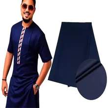 Одноцветный костюм ткань Африканская Дашики ткань для Мужчин Хлопчатобумажная ткань мужская ткань материал для африканских мужчин 10 ярдов/партия