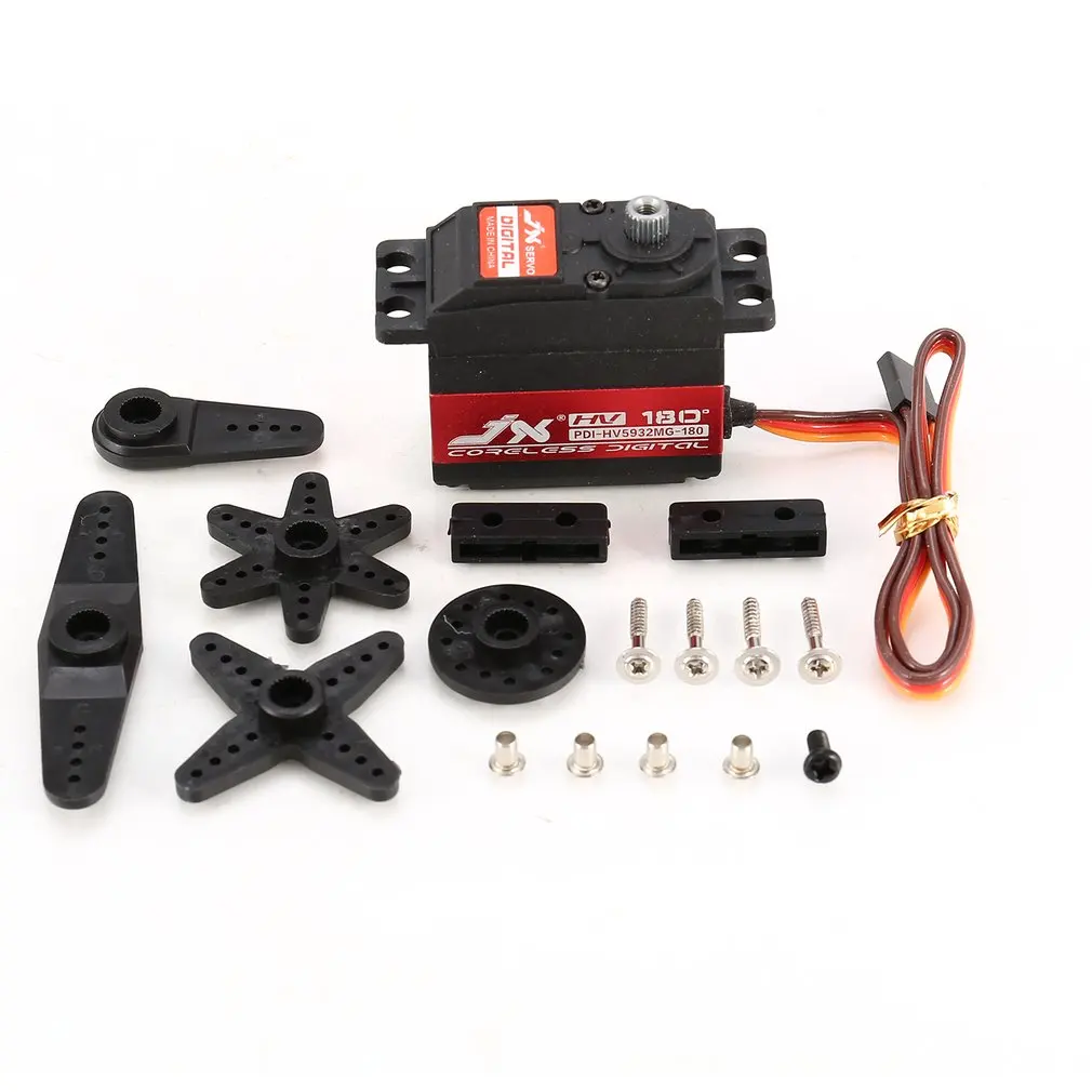 

JX PDI-HV5932MG 20KG 180'Steering Digital Metal Gear Coreless Servo with High Torque for RC Car Boat Robot Airplane Drone HOT!
