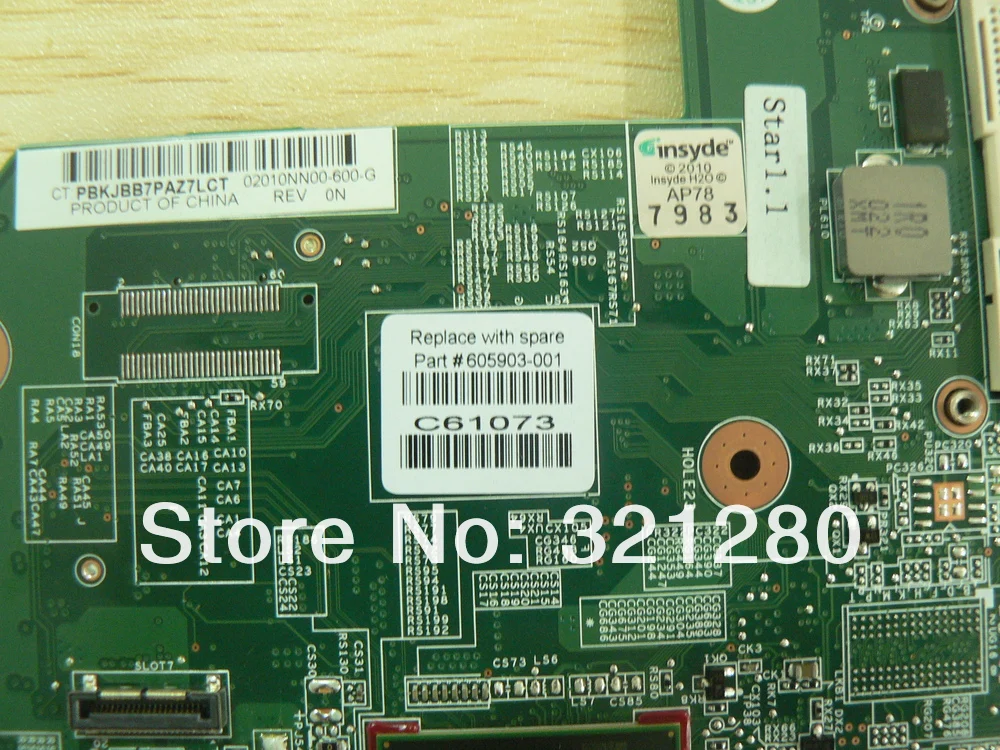 

NEW !!! Free Shipping  605903-001   Laptop Motherboard For HP G62 G72 Notebook PC