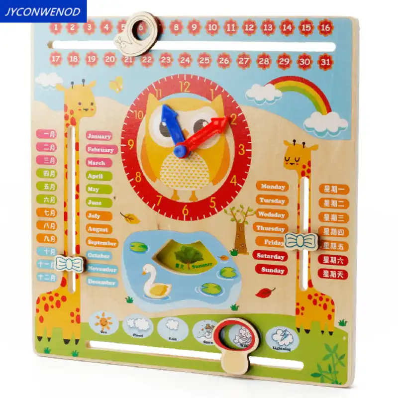 childrens wooden calendar