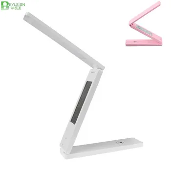 

18 LED Super Brightness Desk Lamp Foldable Eye Caring Reading Light Alarm Clock Calendar Temperature Display Table lights