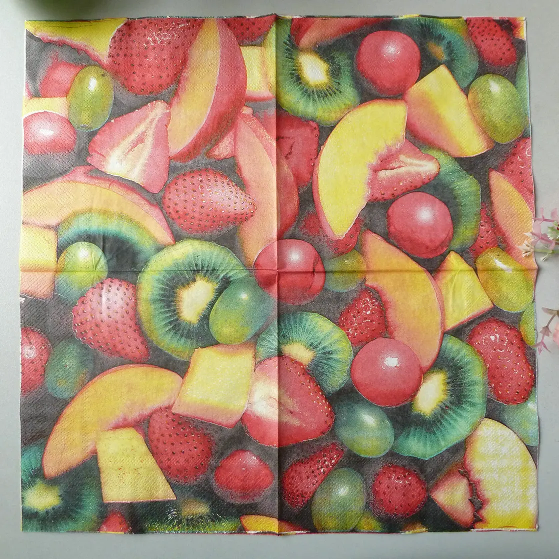 2 x Decoupage Paper Napkins 33*33cm 3 ply fruit paper napkins