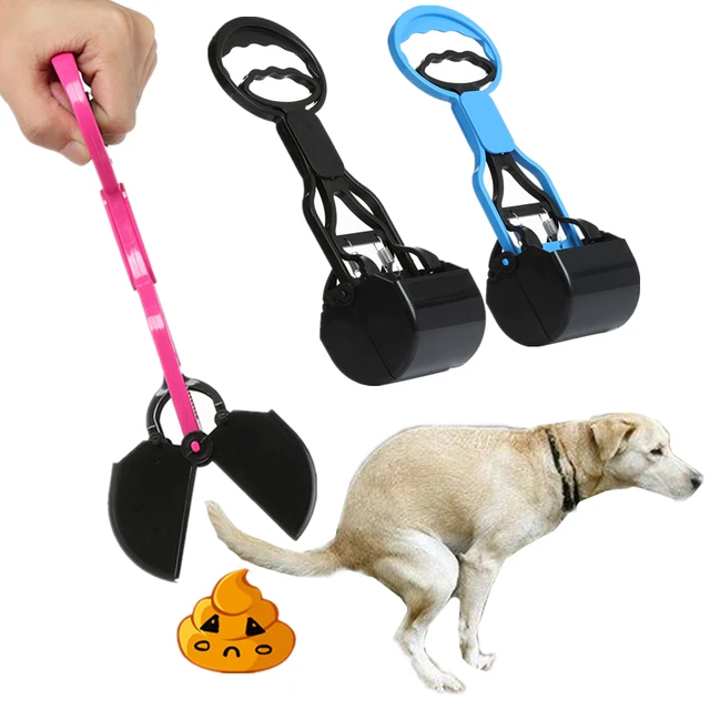 Long Handle Pet Pooper Scooper Jaw Poop Scoop Clean Pick Up Animal