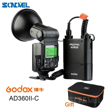 

Free DHL Godox Witstro AD360II-C TTL 360W GN80 Powerful Speedlite Flash Light for Canon EOS With 4500mAh PB960 Lithium Battery