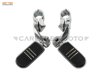 

1-1/4" 32mm 1.25" Chrome Adjustable Highway Short Mount Foot Pegs Motorcycle Foot Pegs Moto Foot Rest case for Harley XL883 1200