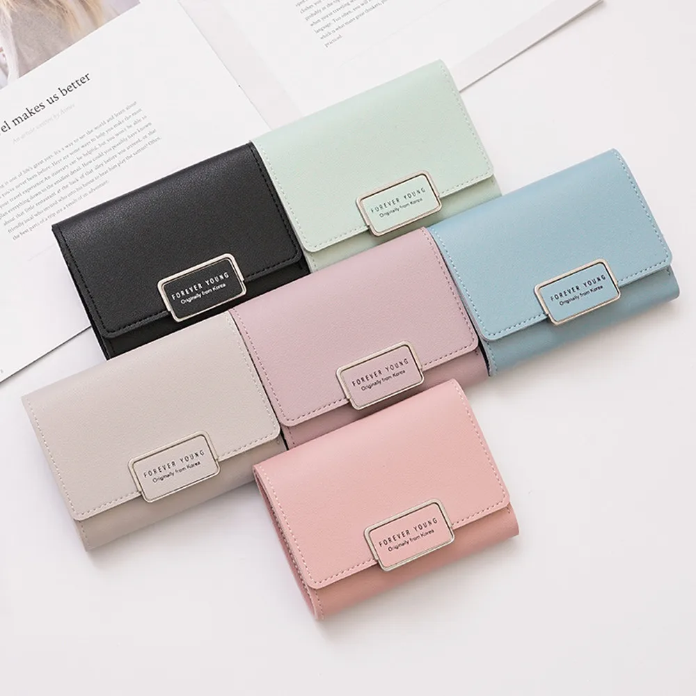 

Leather Small Wallet Women Mini Wallets Purses Female Short Purse Ladies Card Holder Small Purses For Girls #RN