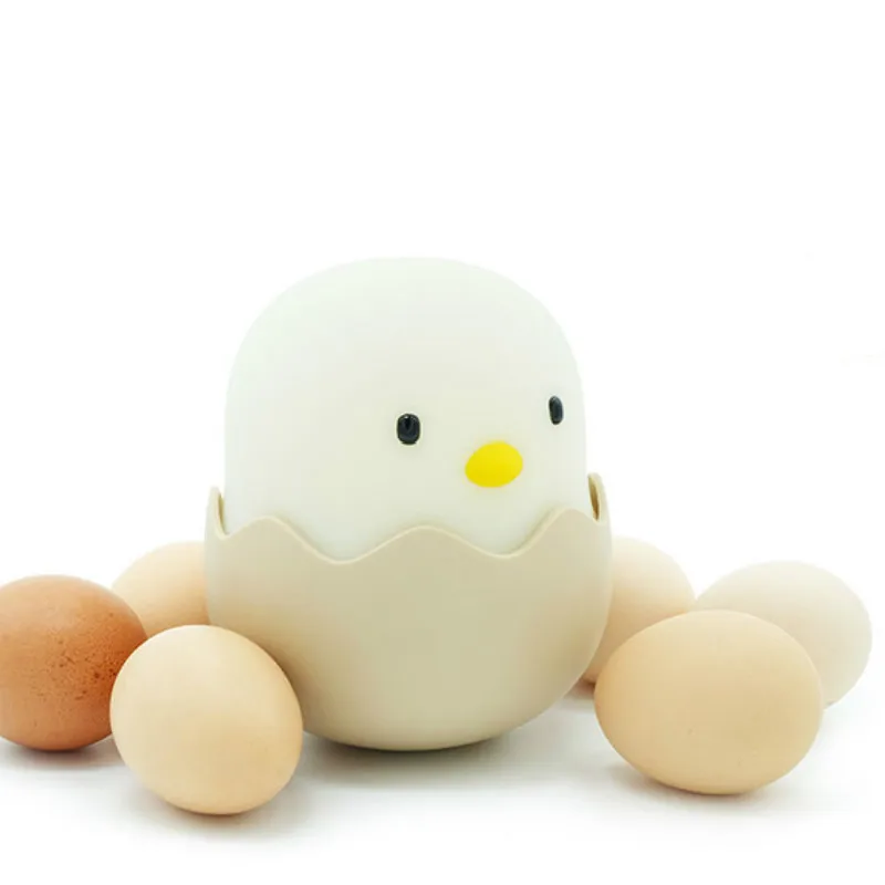

Creative chicks with sleeping lights cartoon USB charge eggshell chicken emotional lights tumbler bedside night light IY303101-9