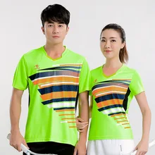 Новая быстросохнущая рубашка для бадминтона для женщин/мужчин, футболка для настольного тенниса, теннисная футболка, рубашка для бадминтона 5068