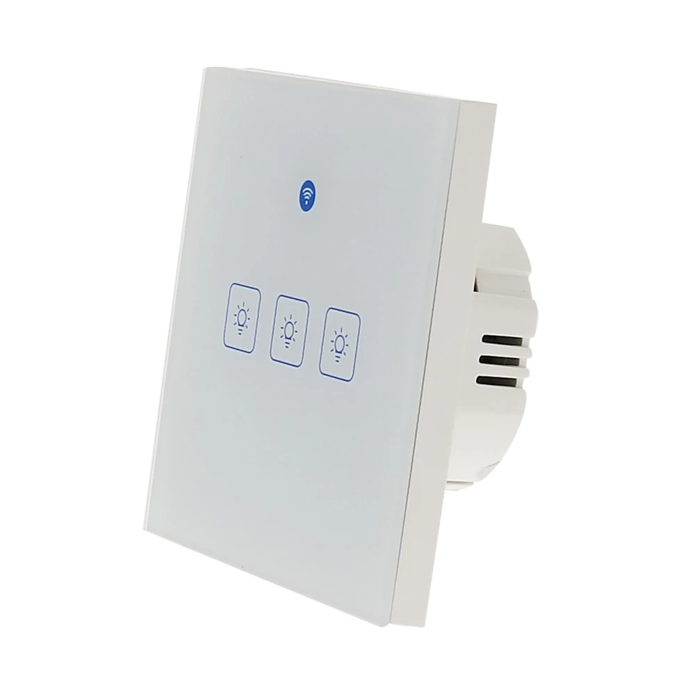 ЕС Plug 1 2 3 gang 2500 W WI FI Smart настенный светильник Remote Touch Панель переключатель для Amazon