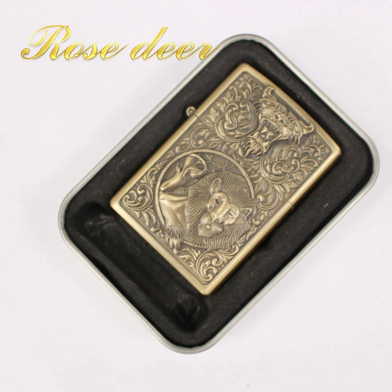 

ROSE DEET Lighters and Smoking Accessories, Zipper metal kerosene lighter, Boutique gift lighters. for box