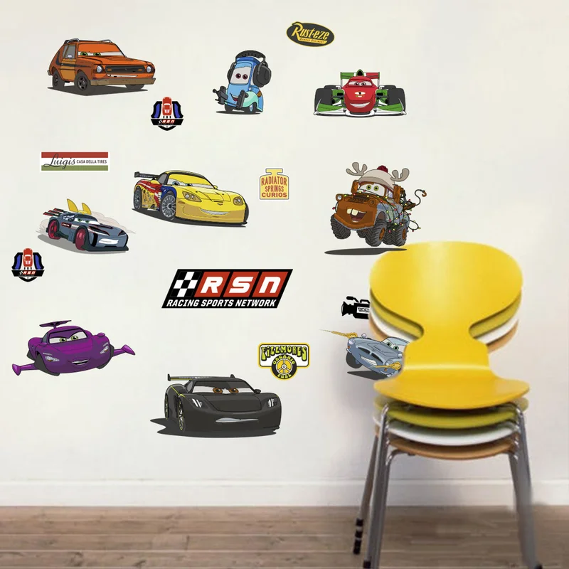 

Disney Kids sticker Car mobilization Puzzle DIY Children's bedroom decoration scene sticker cartoon pegatinas autocollant enfant