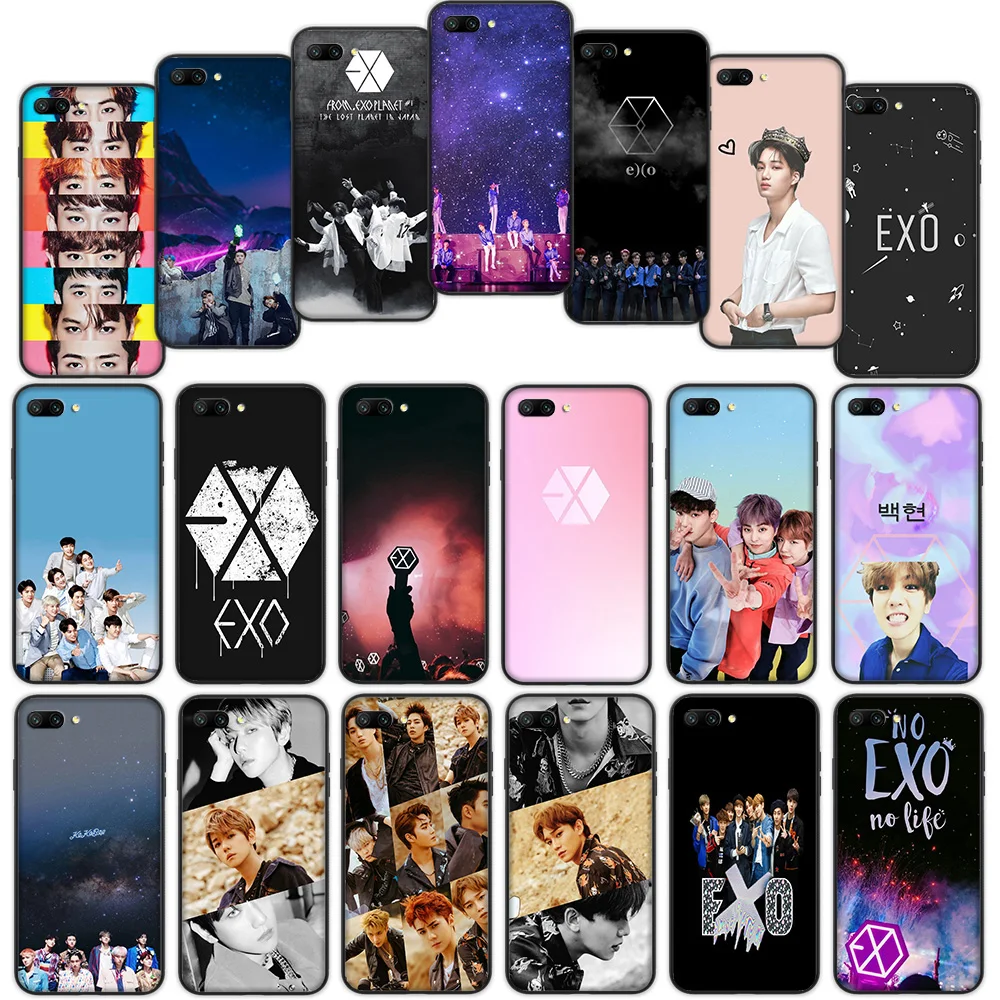 

Kpop EXO Luxury Soft Cover Case for Huawei Honor 10 Note 10 9 Lite 8X 7A 3GB Pro Y6 Y7 Y9 Prime Nova 3