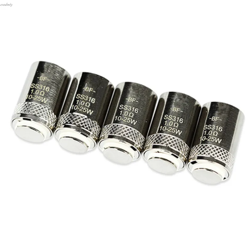 5 шт./лот катушка eGO AIO BF SS316 0.5ohm/1ohm/0.2ohm/0.6ohm для атомайзера/Pro/eGO AIO/Cuboid мини-катушка